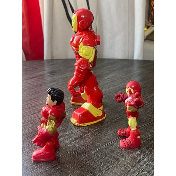3 Iron Man action figures poseable 5" 2.5" collectable rare lot Marvel 2014 - Picture 5 of 10